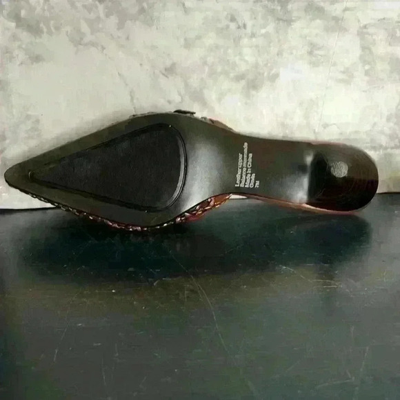 Alfani leather weave slides size 7 Gold Pewter - Picture 10 of 12